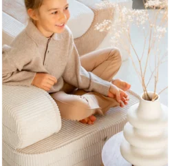 Fauteuil Flip Convertible En Velours Côtelé - Ecru -Enfant Fournitures Boutique fauteuil flip lit d appoint velours cotele ecru wigiwama 4 1264x1234