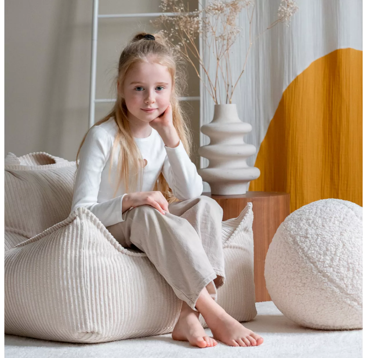 Fauteuil Pouf Ottoman En Velours Côtelé - Toffee 6 Fauteuil Pouf Ottoman En Velours Côtelé - Toffee – Image 4