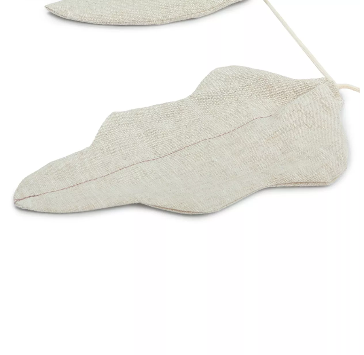 Guirlande Feuilles Lin Français - Greige 5 Guirlande Feuilles Lin Français - Greige – Image 3