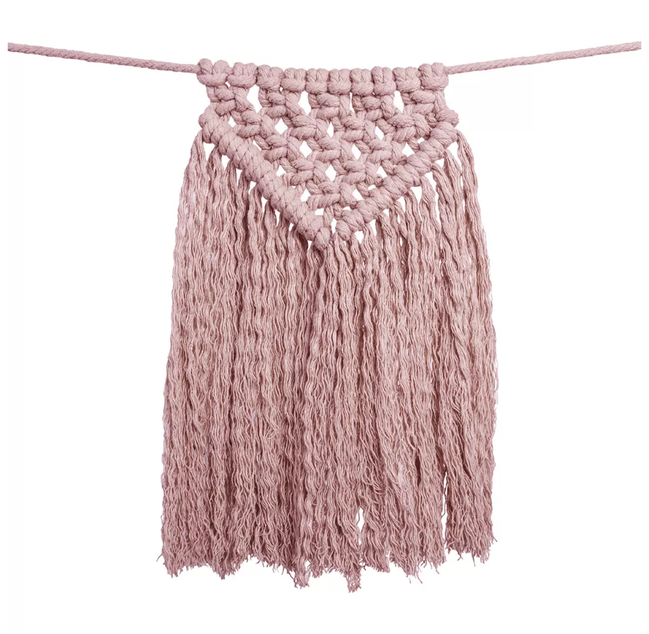 Guirlande En Macramé - Vieux Rose 4 Guirlande En Macramé - Vieux Rose – Image 2