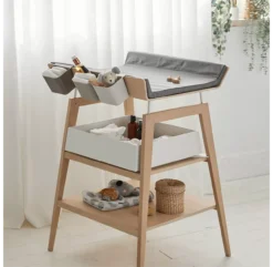 Leander Housse De Matelas à Langer Linea - Gris -Enfant Fournitures Boutique housse de matelas a langer gris leander 2 1264x1234