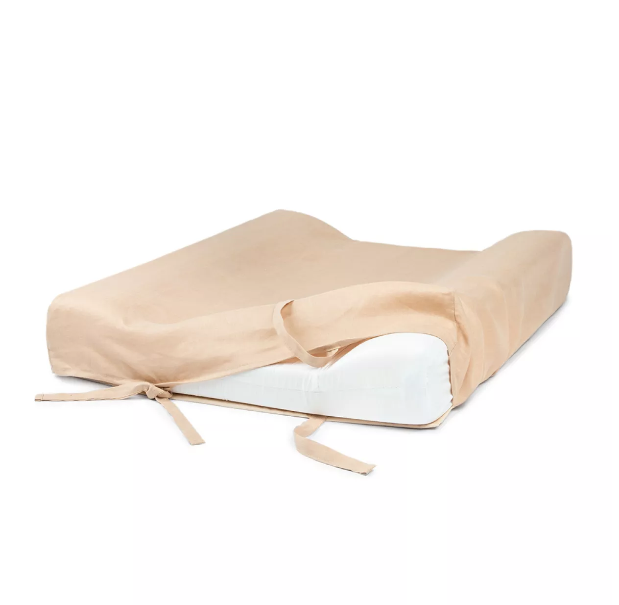 Housse De Matelas à Langer Lin Français - Sand 4 Housse De Matelas à Langer Lin Français - Sand – Image 2