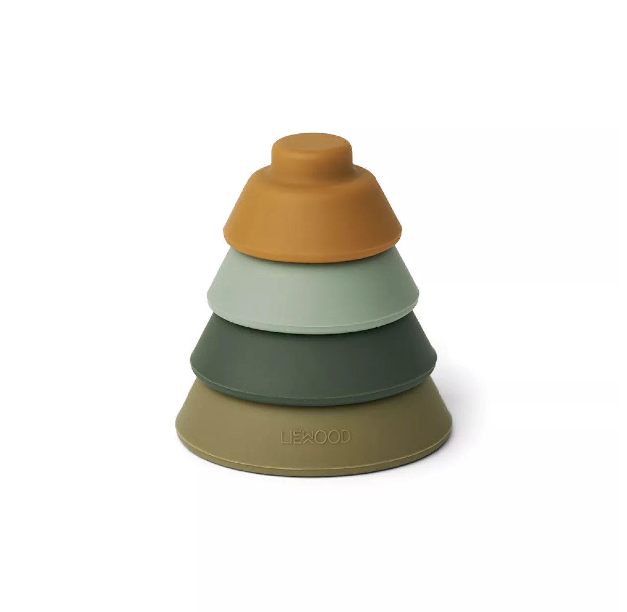 Liewood Jeu à Empiler Sapin Walter - Vert Mix 3 Liewood Jeu à Empiler Sapin Walter - Vert Mix