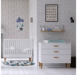 VOX Lit Bébé 60 X 120 Lounge - Blanc -Enfant Fournitures Boutique lit bebe 60x120 lounge white vox 3 1264x1234