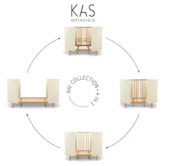 Lit Bébé évolutif KAI - Crème 10 Lit Bébé évolutif KAI - Crème -Enfant Fournitures Boutique lit bebe evolutif kai creme kas kopenhagen 3 1264x1234