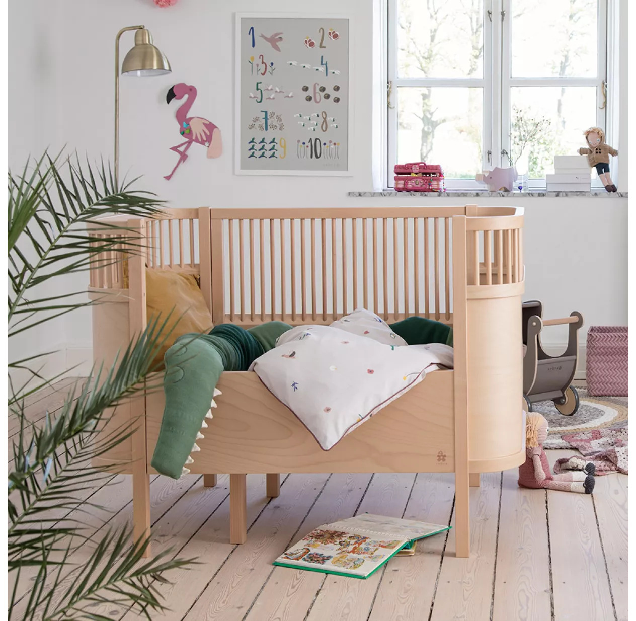 Sebra Lit Bébé évolutif - Hêtre 6 Sebra Lit Bébé évolutif - Hêtre – Image 4