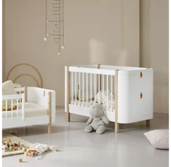 Lit Bébé évolutif Mini+ Wood Sans Kit De Conversion - Blanc -Enfant Fournitures Boutique lit bebe evolutif wood mini plus sans kit blanc oliver furniture 6 1264x1234
