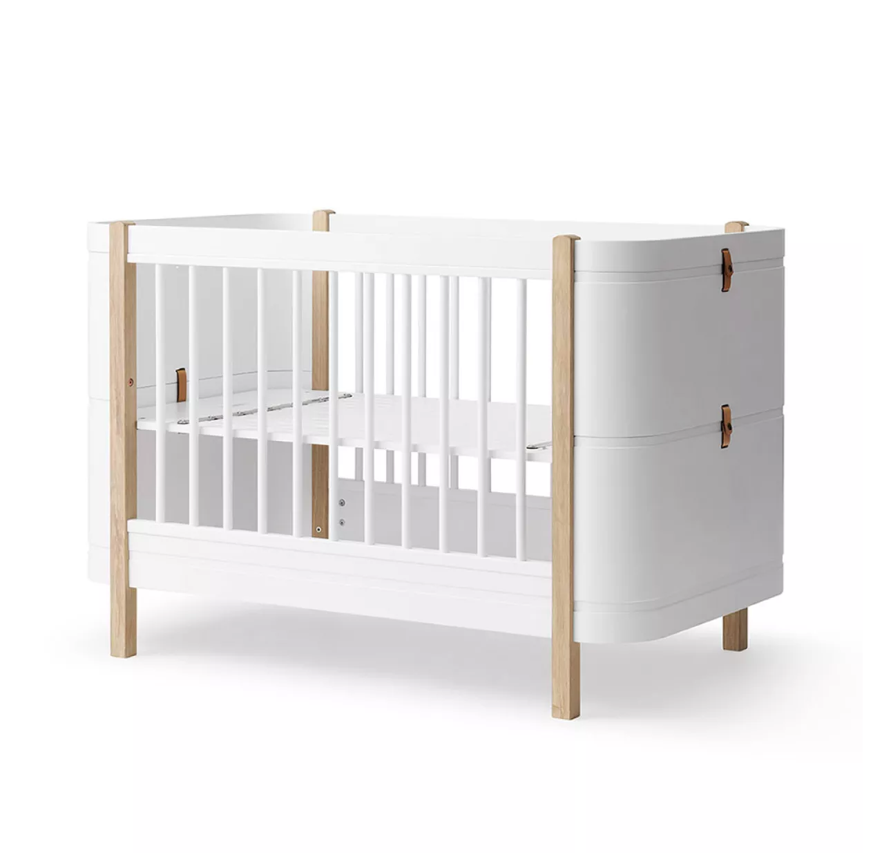 Lit Bébé évolutif Mini+ Wood Sans Kit De Conversion - Blanc/Chêne 5 Lit Bébé évolutif Mini+ Wood Sans Kit De Conversion - Blanc/Chêne – Image 3