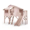 Lit Cabane Et Toboggan Plateforme - Rose Poudré -Enfant Fournitures Boutique lit cabane avec plate forme toboggan rose poudre mathy by bols 1 1264x1234