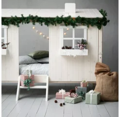 Lit Classic House - Vernis Blanchi -Enfant Fournitures Boutique lit enfant classic house blanchi flexa 3 1264x1234