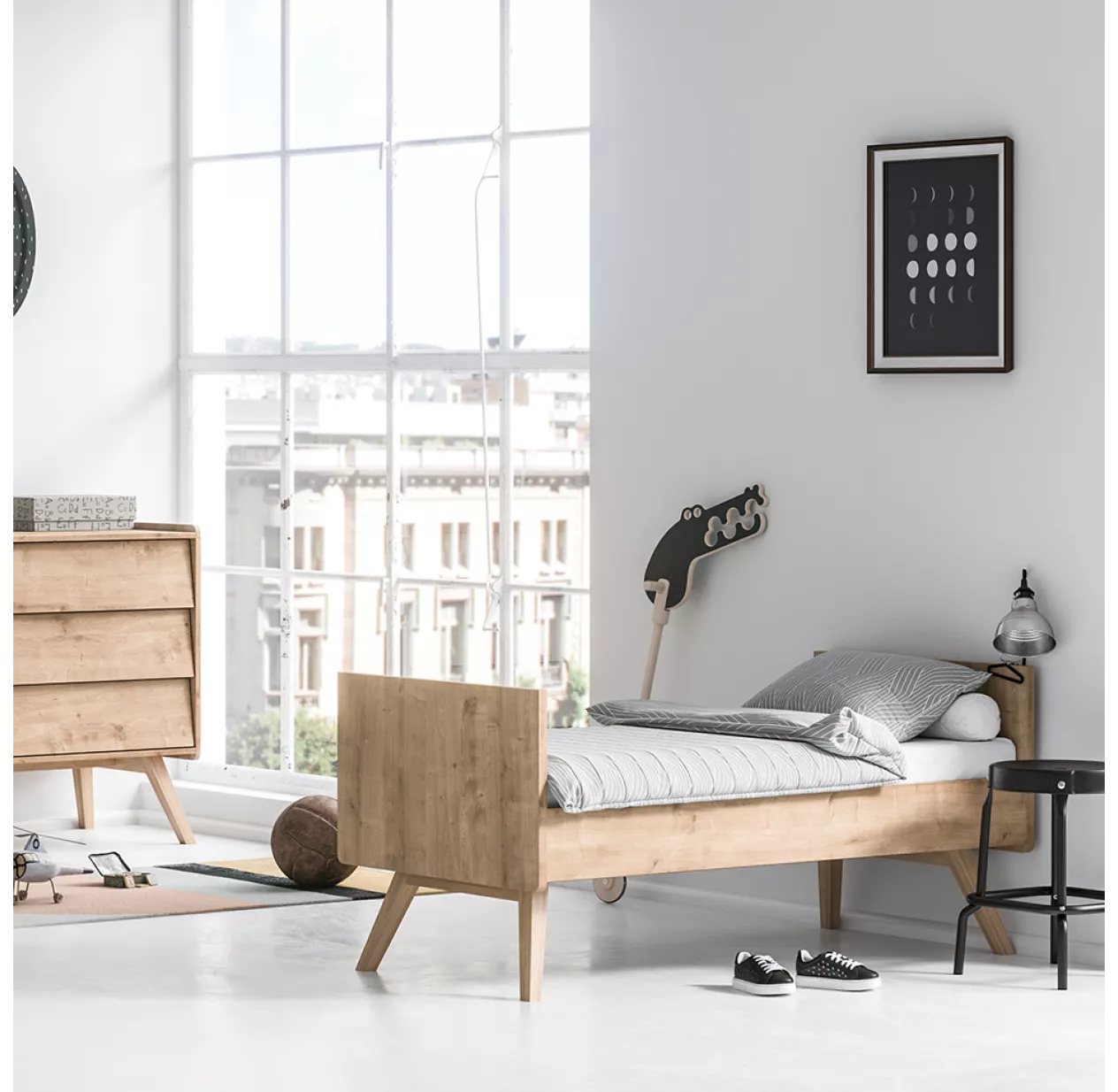 VOX Lit Bébé évolutif 70 X 140 Vintage - Chêne 6 VOX Lit Bébé évolutif 70 X 140 Vintage - Chêne – Image 4