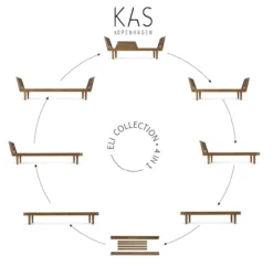 Lit Junior Eli Daybed - Chêne Fumé -Enfant Fournitures Boutique lit junior daybed eli chene fume kas kopenhagen 3 1264x1234