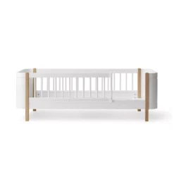 Lit Junior Wood Mini+ - Blanc/Chêne