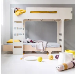 Lit Mezzanine F Bunk Bed - Naturel -Enfant Fournitures Boutique lit mezzanine f bunk bed naturel rafa kids 3 1264x1234
