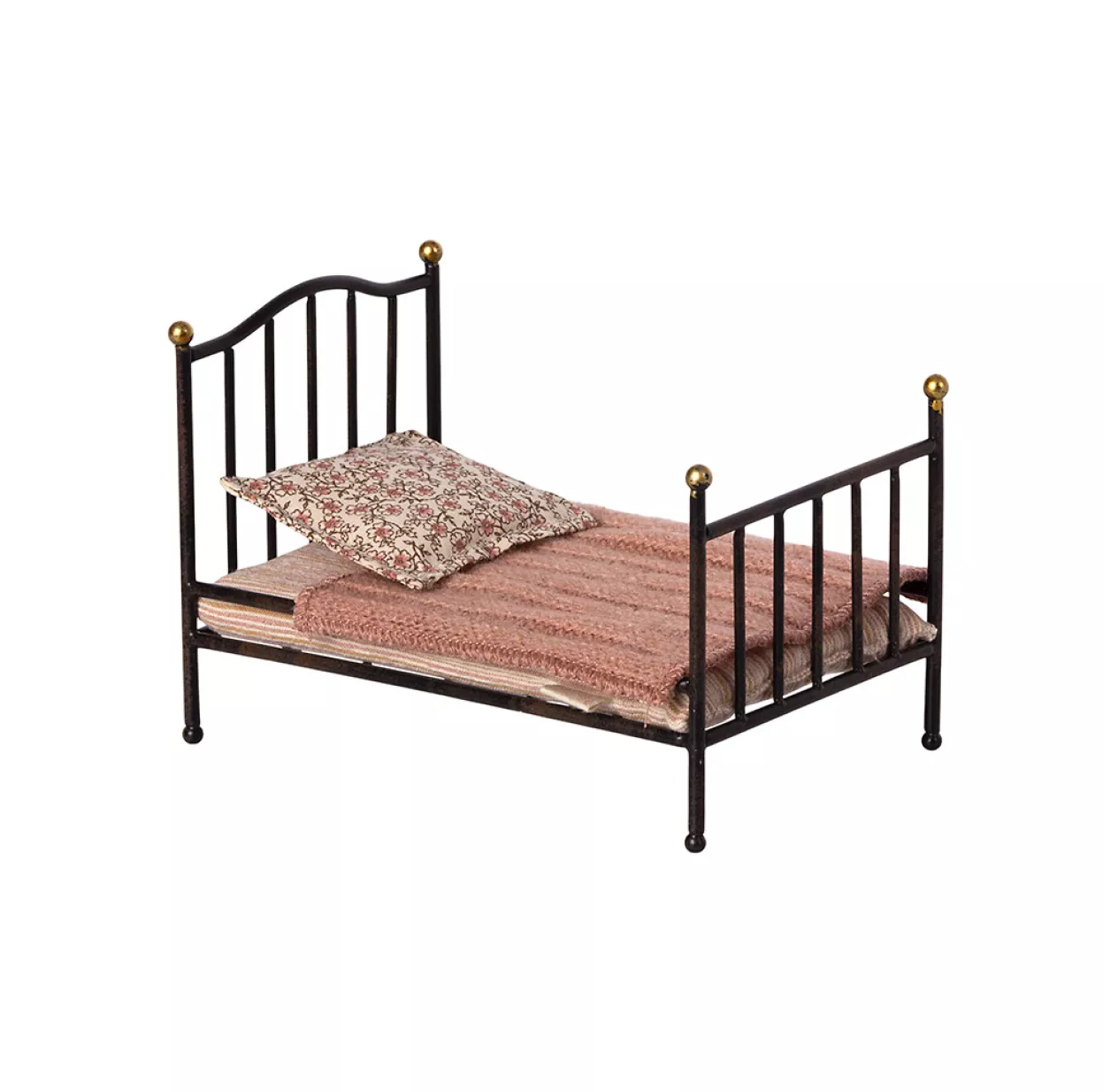 Maileg Lit De Souris Vintage Miniature - Anthracite 3 Maileg Lit De Souris Vintage Miniature - Anthracite