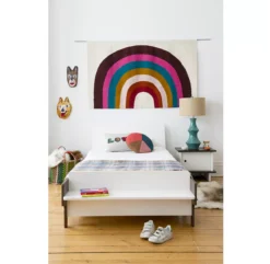 Lit Enfant River - Blanc/Noyer -Enfant Fournitures Boutique lit simple river noyer oeuf nyc 4 1264x1234