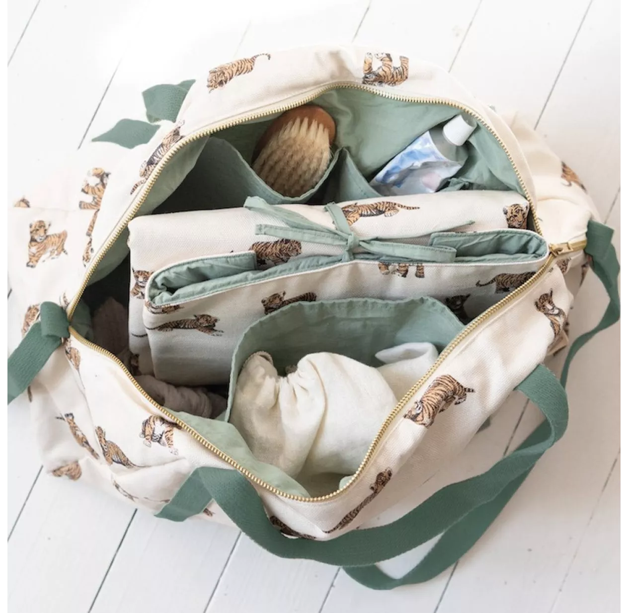 Matelas à Langer De Voyage ADAM Tigre - Sauge 7 Matelas à Langer De Voyage ADAM Tigre - Sauge – Image 5