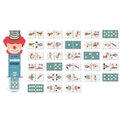 Micro Domino Circus -Enfant Fournitures Boutique mini domino clown cirque londji 3 1264x1234