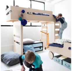 Lit Superposé F+ R Bed - Blanc -Enfant Fournitures Boutique new lit superpose rafa kids naturel blanc 7 1264x1234