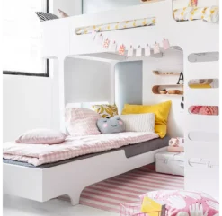 Lit Superposé F+ A Bed Et Son Matelas - Blanc -Enfant Fournitures Boutique new lits superposes a and f beds blanc rafa kids 7 1264x1234