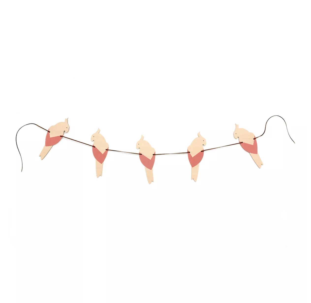 Guirlande Perroquets - Rose 3 Guirlande Perroquets - Rose