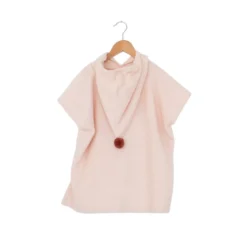 Poncho Enfant So Cute - Rose Pâle -Enfant Fournitures Boutique poncho enfant so cute rose nobodinoz 3 1264x1234