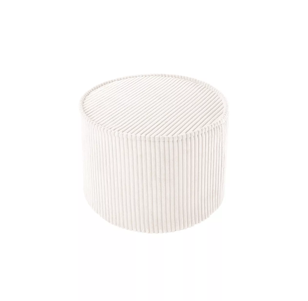 Pouf En Velours Côtelé - Ecru 3 Pouf En Velours Côtelé - Ecru