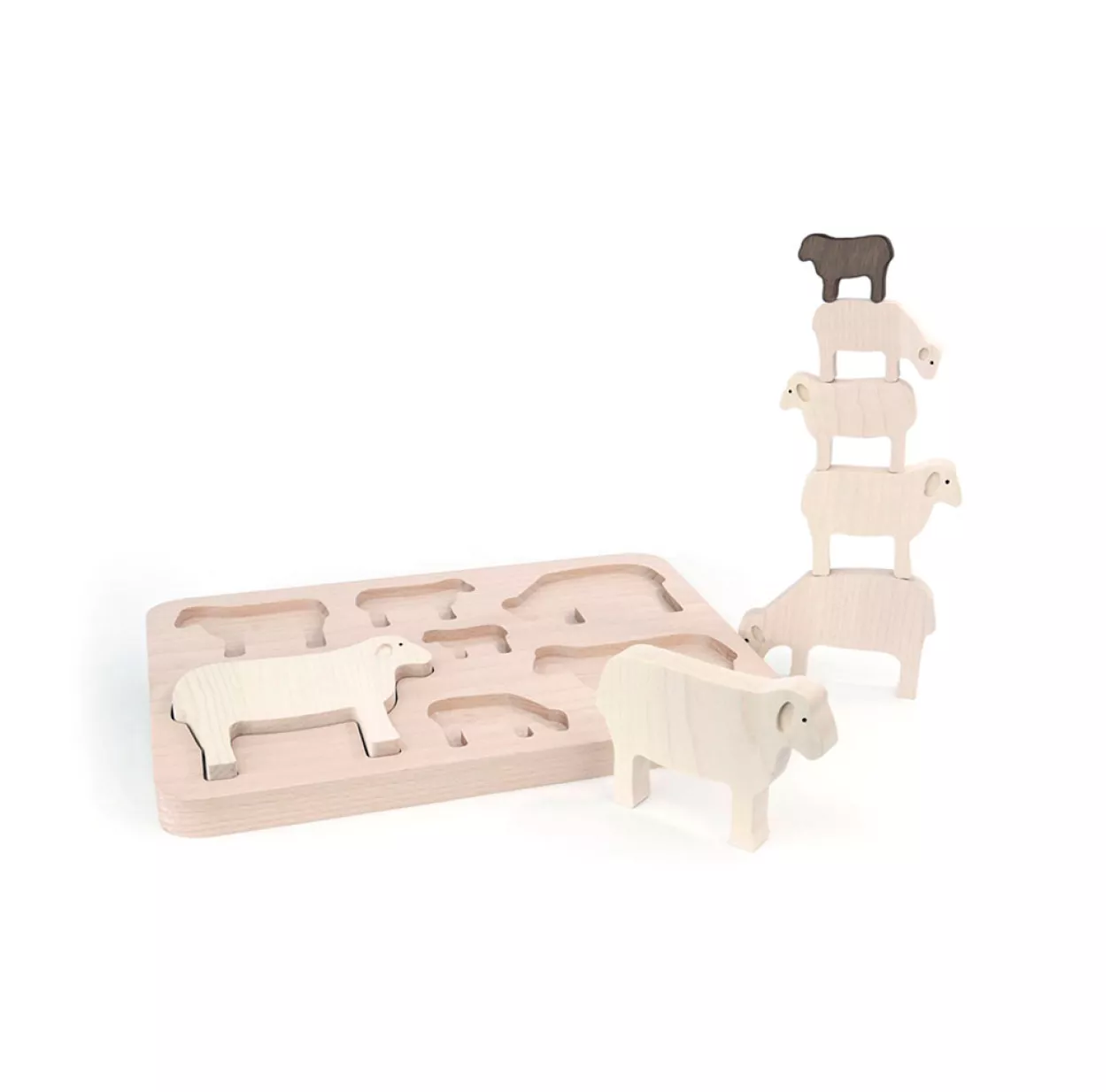 Puzzle à Formes Moutons En Bois 6 Puzzle à Formes Moutons En Bois – Image 4