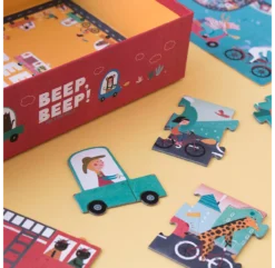 Puzzle Circuit Beep Beep! -Enfant Fournitures Boutique puzzle circuit de voiture beep beep londji 4 1264x1234