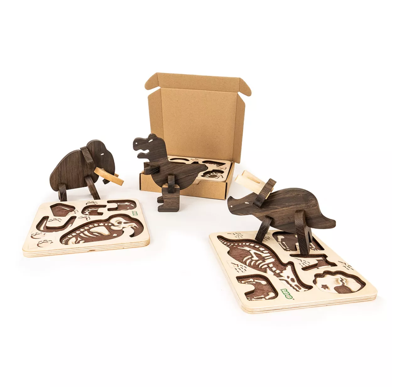 Puzzle Triceratops à Assembler - Chêne Foncé 7 Puzzle Triceratops à Assembler - Chêne Foncé – Image 5