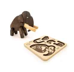 Puzzle Mamouth à Assembler - Chêne Foncé