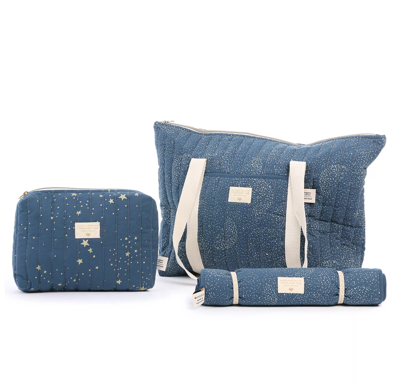 Sac De Maternité Paris Gold Bubble Elements - Bleu Marine 4 Sac De Maternité Paris Gold Bubble Elements - Bleu Marine – Image 2