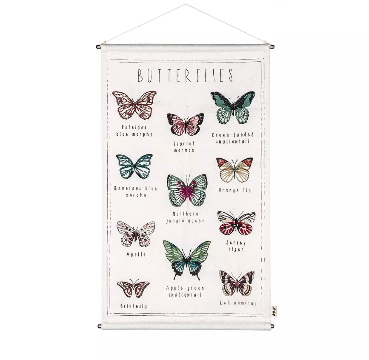 School Poster Brodé - Papillons 3 School Poster Brodé - Papillons