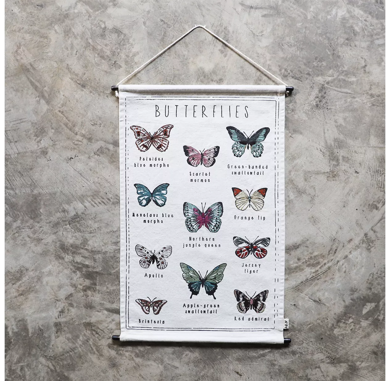 School Poster Brodé - Papillons 4 School Poster Brodé - Papillons – Image 2