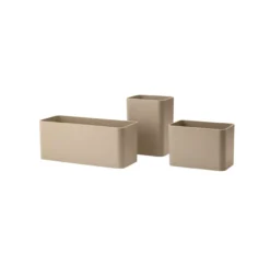 Pack 3 Petits Pots De Rangement - Beige