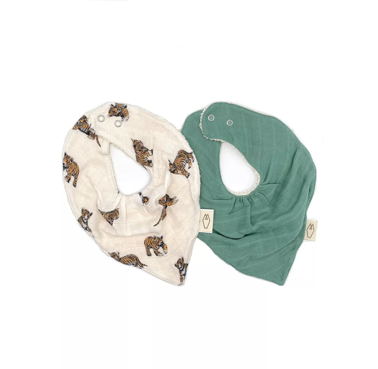 Set De 2 Bavoirs Bandana MAEL Tigre 3 Set De 2 Bavoirs Bandana MAEL Tigre
