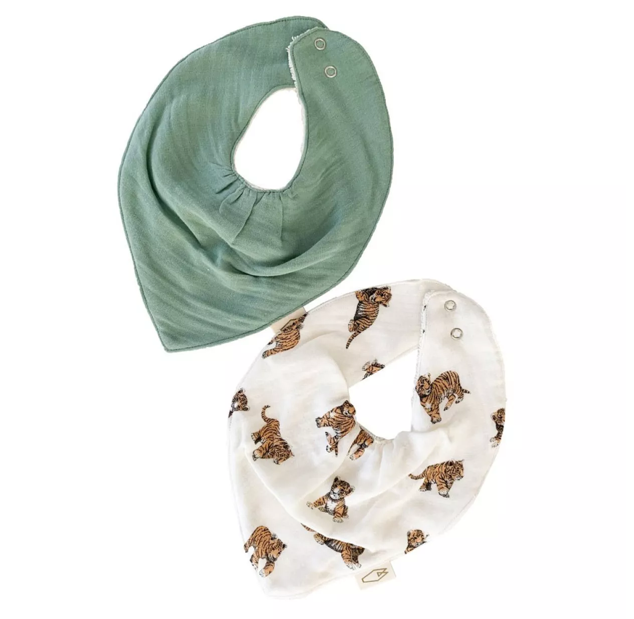 Set De 2 Bavoirs Bandana MAEL Tigre 6 Set De 2 Bavoirs Bandana MAEL Tigre – Image 4