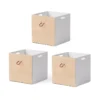 Set De 3 Caissons - Chêne/Blanc -Enfant Fournitures Boutique set de 3 caisses de rangement wood chene oliver furniture 1 1264x1234