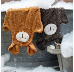 Set De 3 Gants Ours - Olive Mix -Enfant Fournitures Boutique set de 3 gants de toilette ours fabelab olive 4 1264x1234