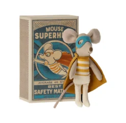 Maileg Souris Super-Héros Petit Frère Dans Sa Boîte