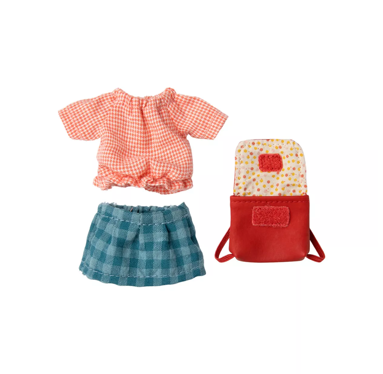 Maileg Souris Cycliste Grande Soeur Et Son Cartable - Rouge 5 Maileg Souris Cycliste Grande Soeur Et Son Cartable - Rouge – Image 3