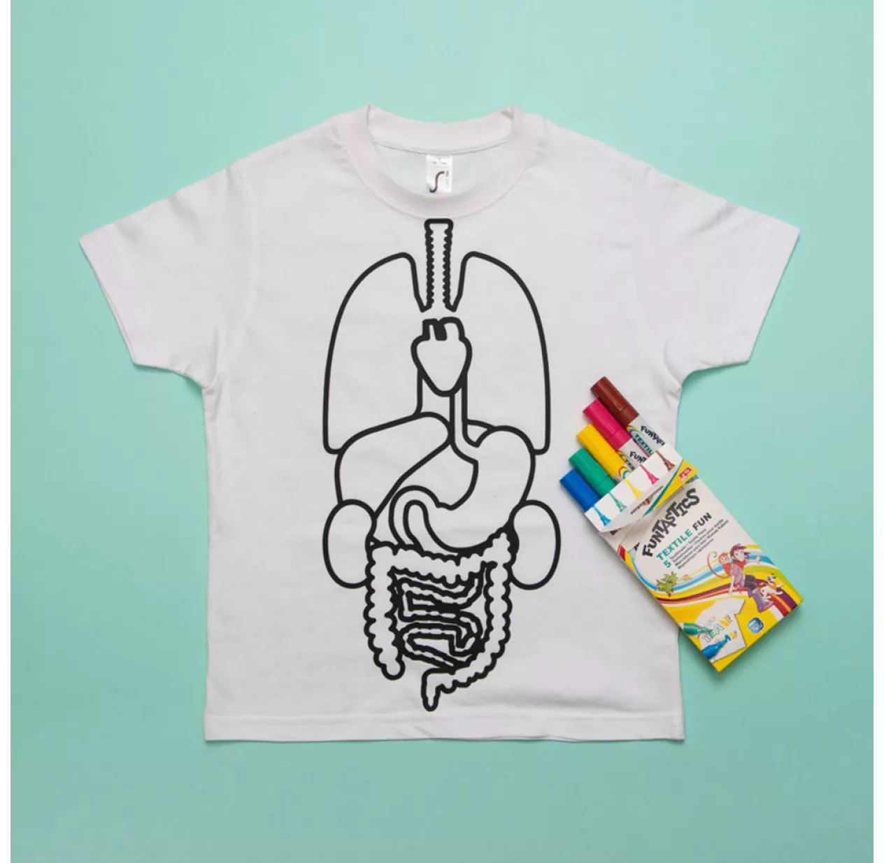 T-shirt à Colorier Anatomie - Kit DIY 4 T-shirt à Colorier Anatomie - Kit DIY – Image 2