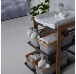 Table à Langer Comfort Avec Roues - Moon Shadow/Naturel -Enfant Fournitures Boutique table a langer comfort moonshadow naturel quax 4 1264x1234