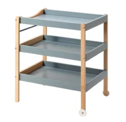 Table à Langer Margot 3 Plateaux - Bleu Gris -Enfant Fournitures Boutique table a langer margot hetre gris bleu combelle 6 1264x1234