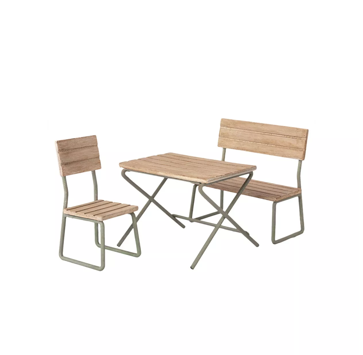 Maileg Table De Jardin, Chaise Et Banc Miniature 3 Maileg Table De Jardin, Chaise Et Banc Miniature