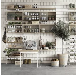 Table Murale Pliante - Frêne / Blanc -Enfant Fournitures Boutique table murale pliante ash white string 4 1264x1234