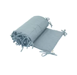 Tour De Lit En Gaze De Coton - Bleu Clair