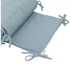 Tour De Lit En Gaze De Coton - Bleu Clair -Enfant Fournitures Boutique tour de lit gaze de coton bio numero 74 bleu clair 2 1264x1234