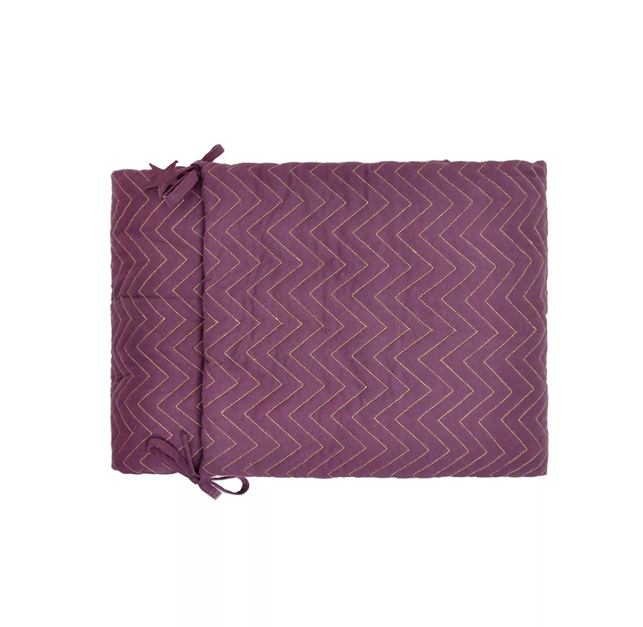 Tour De Lit Zig Zag - Prune 4 Tour De Lit Zig Zag - Prune – Image 2