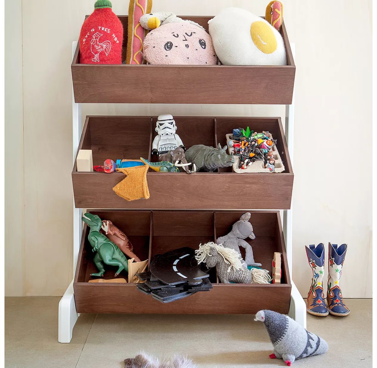 Toy Store Coffre à Jouets - Blanc/Noyer 4 Toy Store Coffre à Jouets - Blanc/Noyer – Image 2